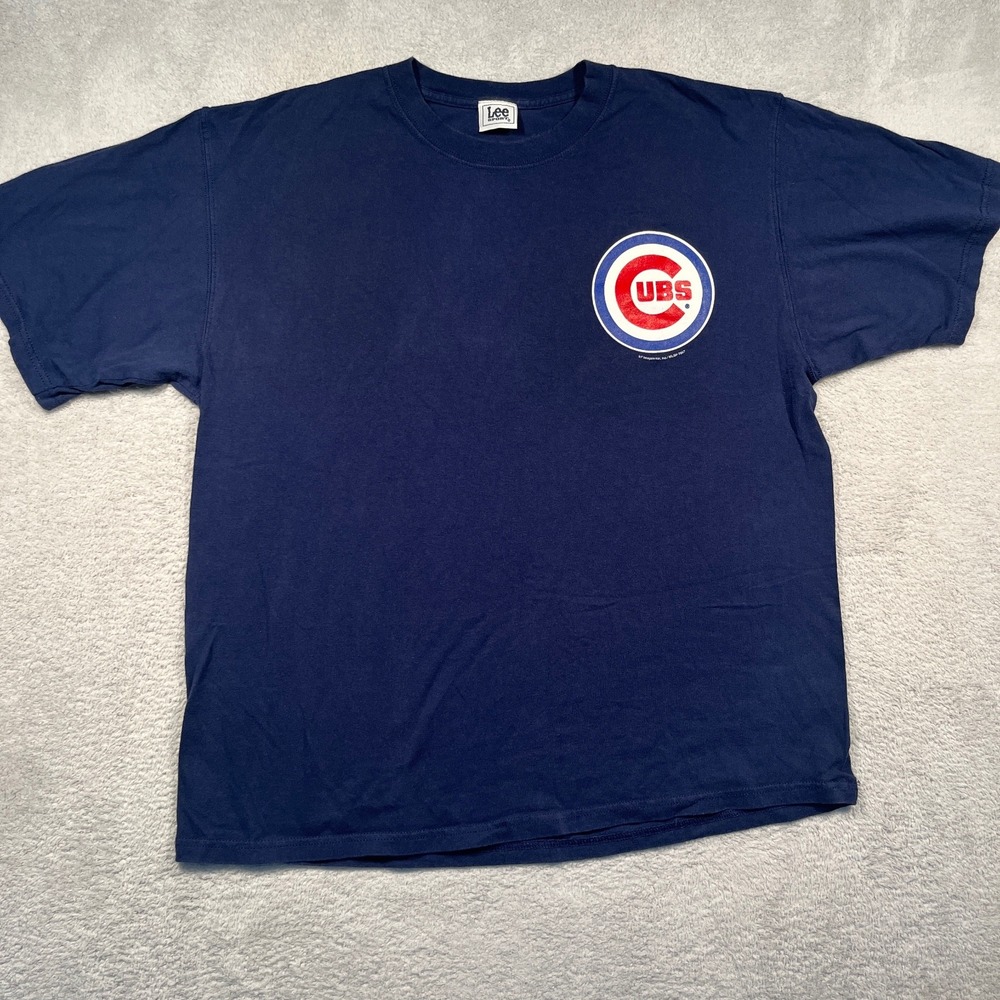 Y2K Lee‎ Sport Chicago Cubs T-Shirt MLB Baseball Graphic Tee Mens XL